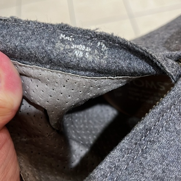 Toms Womens Shoes Nepal Side Zip Wedge Ankle Boots Booties Size 8.5 Gray Suede - Picture 7 of 7